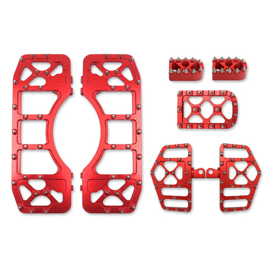 ZHPE0034 hcmotorku Mx Style Floorboards Shifter Pegs Brake Pedal Cover Kit Red
