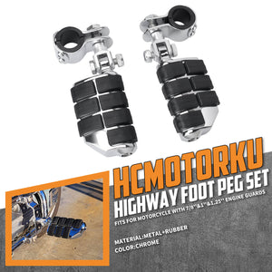 ZHPE0036 HCmotorku Anti-Vibration 1-1/4" Highway Foot Pegs for Harley Indian Honda
