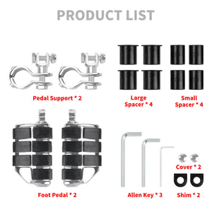 ZHPE0036 HCmotorku Anti-Vibration 1-1/4" Highway Foot Pegs for Harley Indian Honda Product List