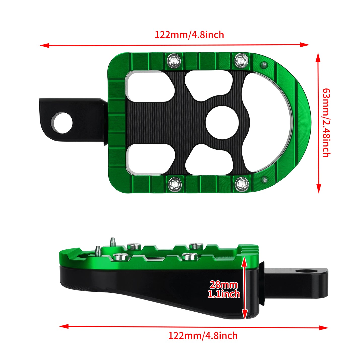 ZHPE0038 green footboards set size