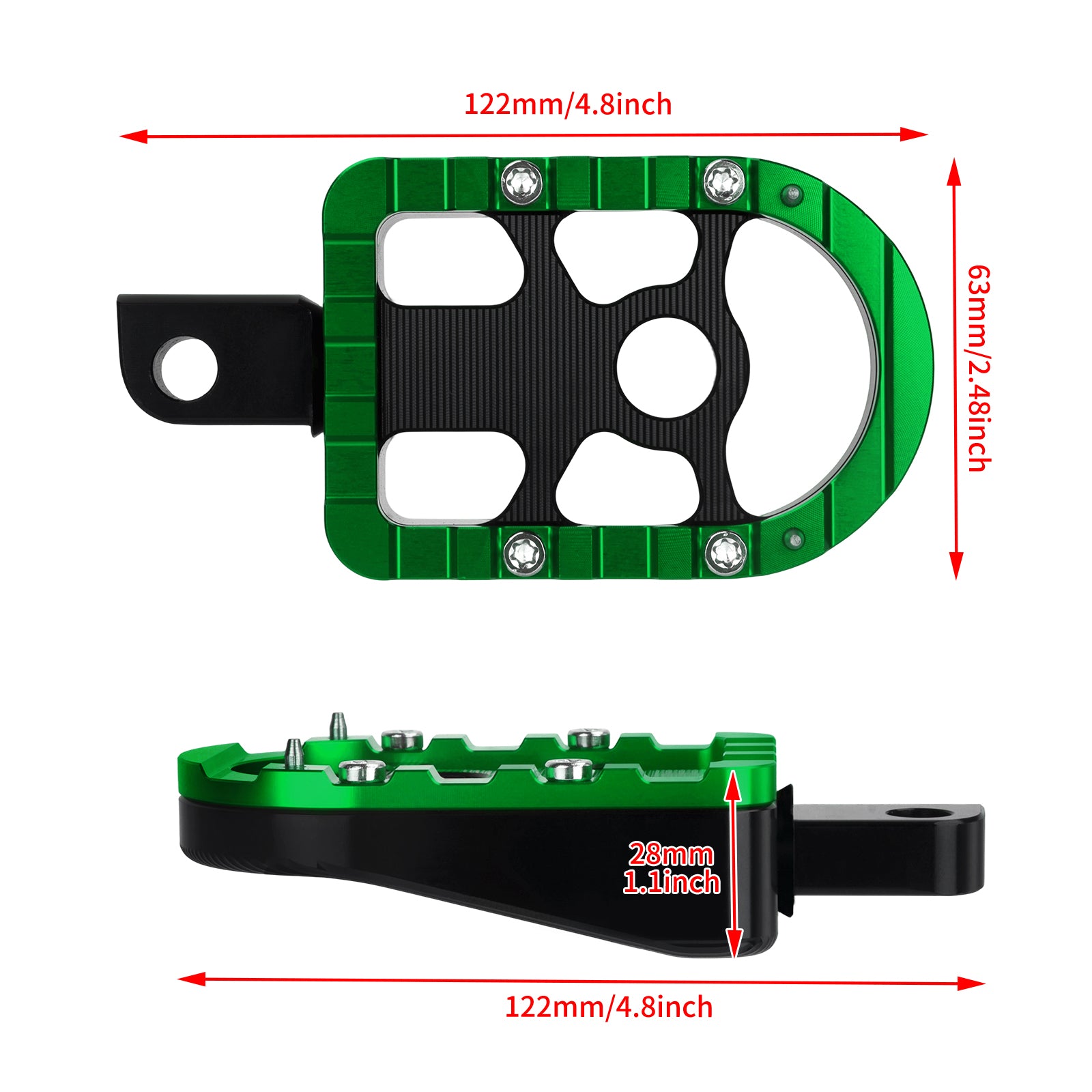 ZHPE0038 green footboards set size