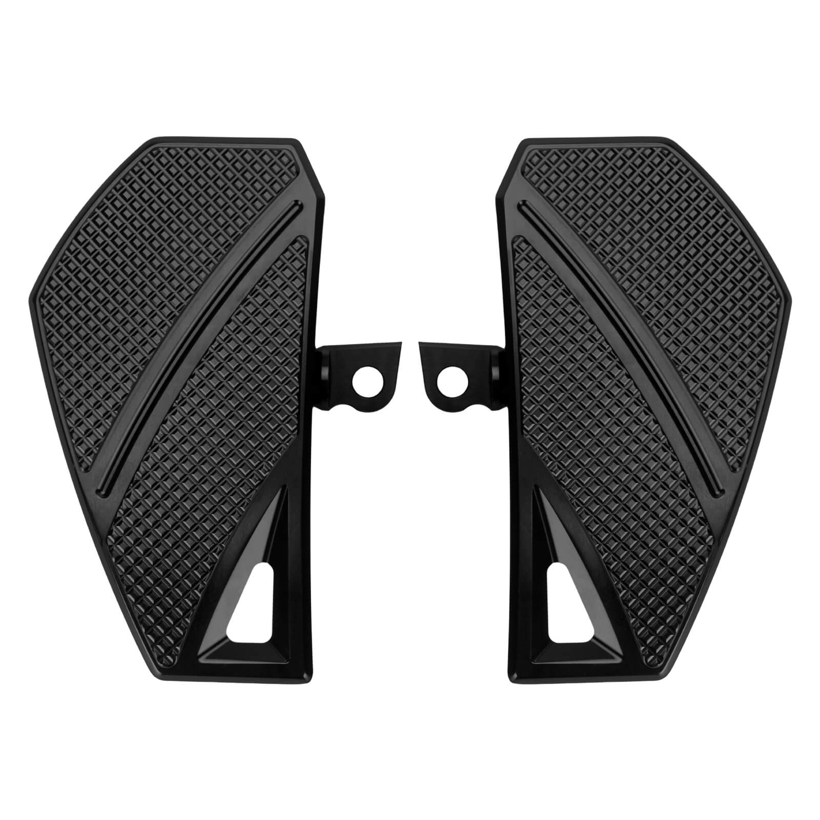 ZHPE0041_HCmotorku_ Black Phantom Rider  Footpegs FloorBoards Brake Pedal Kit for Harley Touring Dyna 