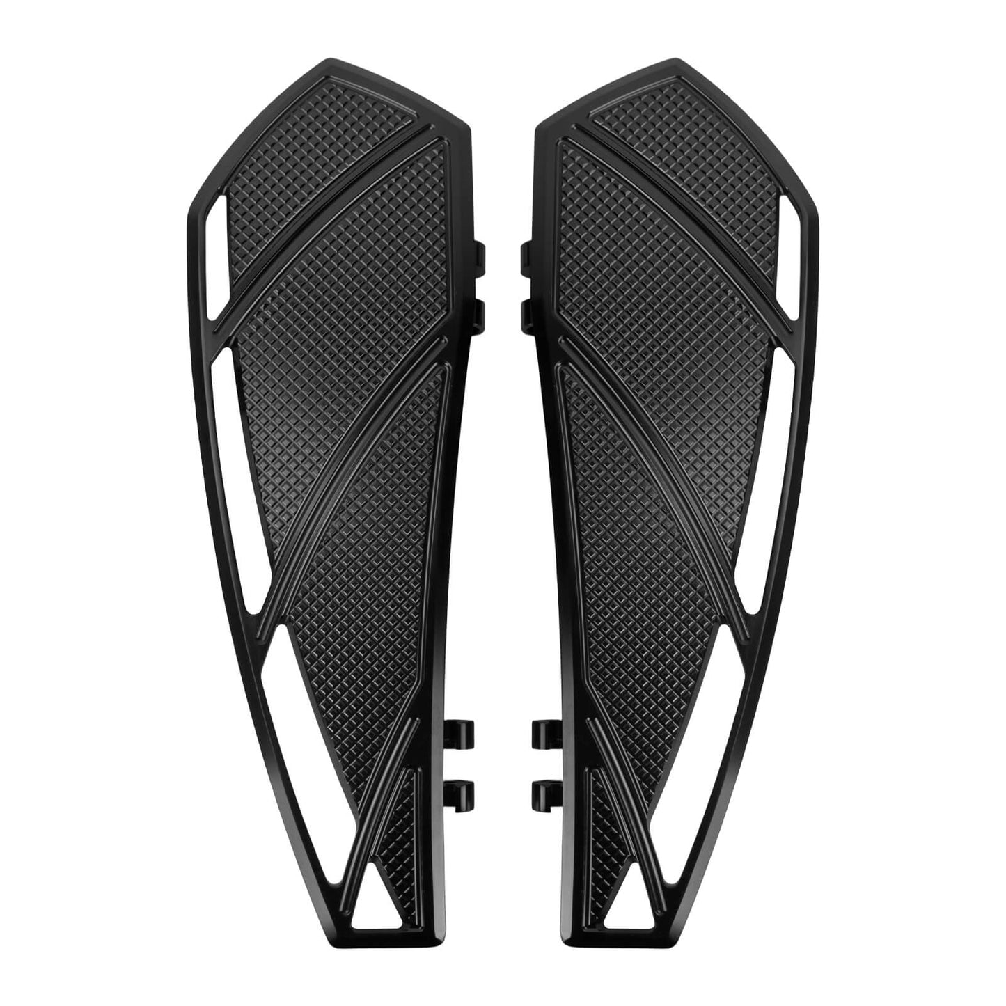 ZHPE0041_HCmotorku_Black Phantom Rider Passenger Footpegs FloorBoards Brake Pedal Kit for Harley Touring Dyna