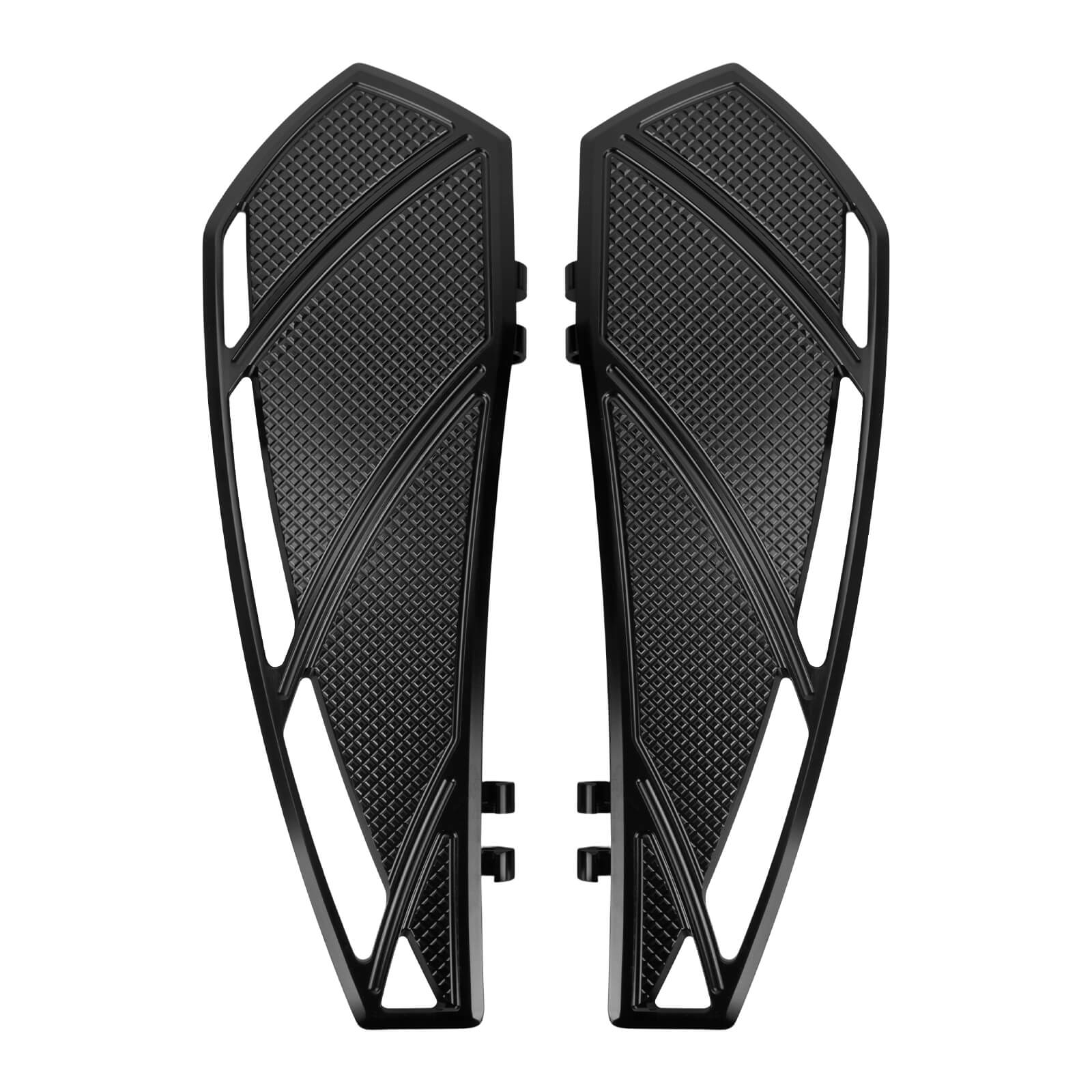 ZHPE0041_HCmotorku_Black Phantom Rider Passenger Footpegs FloorBoards Brake Pedal Kit for Harley Touring Dyna