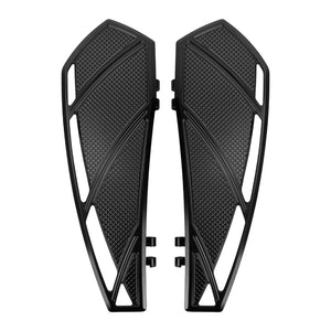 ZHPE0041_HCmotorku_Black Phantom Rider Passenger Footpegs FloorBoards Brake Pedal Kit for Harley Touring Dyna