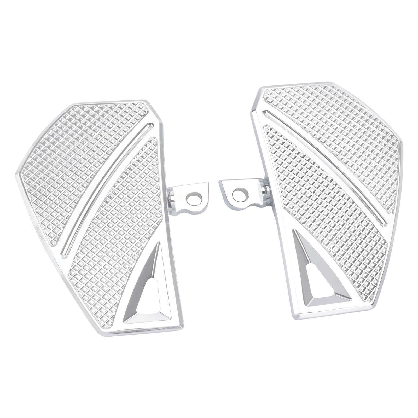 ZHPE0042_HCmotorku_Chrome Phantom Rider Footpegs FloorBoards Brake Pedal Kit for Harley Touring Dyna