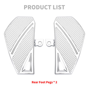 ZHPE0042_HCmotorku_Chrome Phantom Rider Footpegs FloorBoards Brake Pedal Kit for Harley Touring Dyna Product List