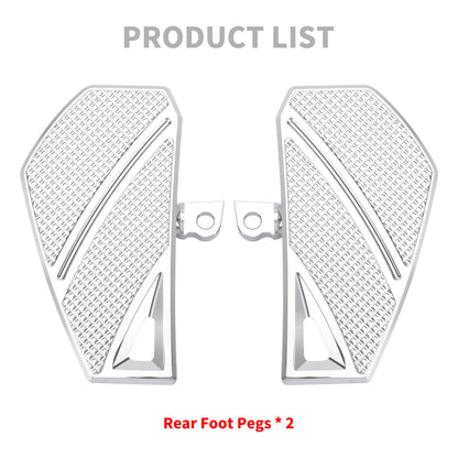 ZHPE0042_HCmotorku_Chrome Phantom Rider Footpegs FloorBoards Brake Pedal Kit for Harley Touring Dyna Product List