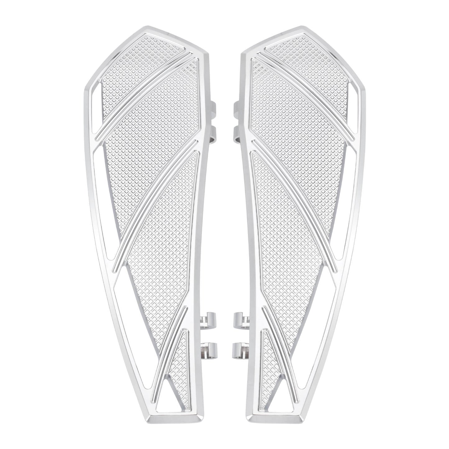 ZHPE0042_HCmotorku_Chrome CNC Phantom Rider Passenger Footpegs FloorBoards Brake Pedal Kit for Harley Touring Dyna