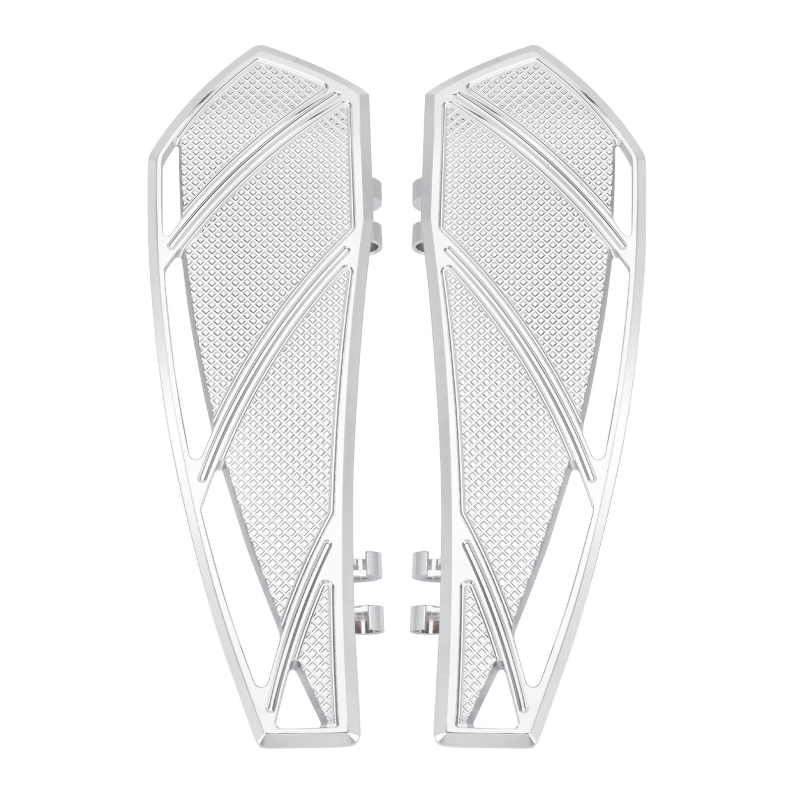 ZHPE0042_HCmotorku_Chrome CNC Phantom Rider Passenger Footpegs FloorBoards Brake Pedal Kit for Harley Touring Dyna