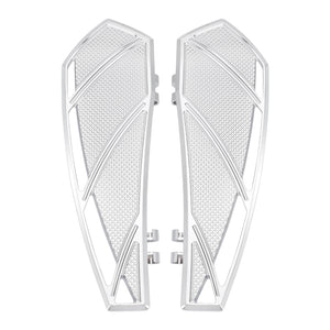 ZHPE0042_HCmotorku_Chrome CNC Phantom Rider Passenger Footpegs FloorBoards Brake Pedal Kit for Harley Touring Dyna