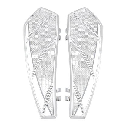 ZHPE0042_HCmotorku_Chrome CNC Phantom Rider Passenger Footpegs FloorBoards Brake Pedal Kit for Harley Touring Dyna