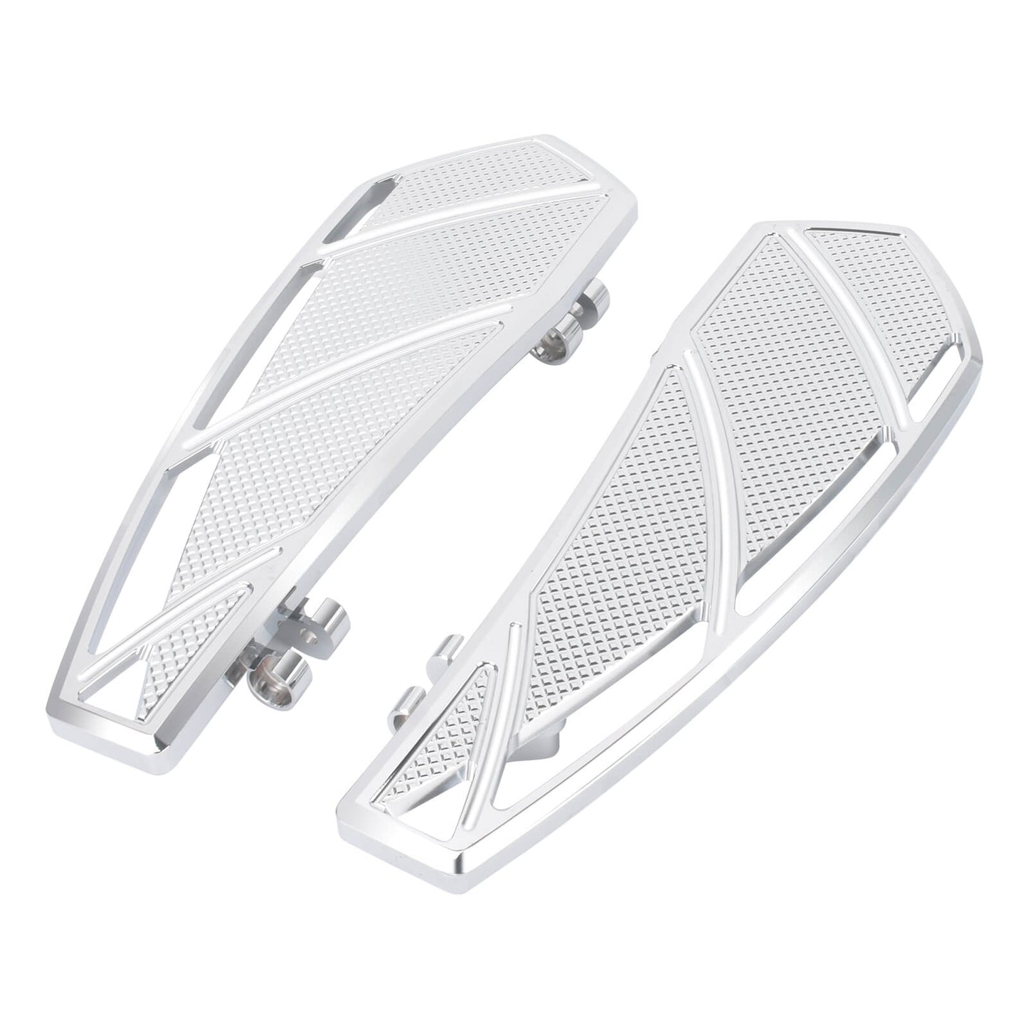 ZHPE0042_HCmotorku_Chrome CNC Phantom Rider Passenger Footpegs FloorBoards Brake Pedal Kit for Harley Touring Dyna