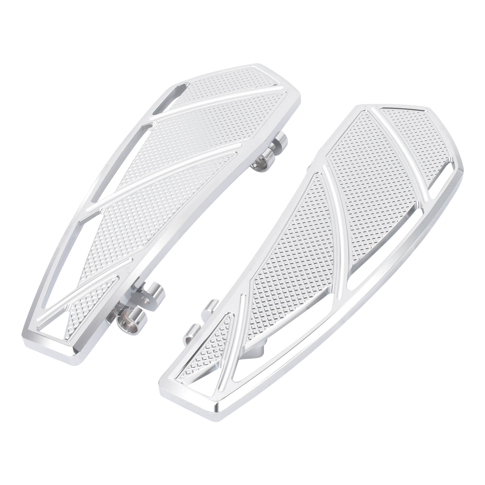 ZHPE0042_HCmotorku_Chrome CNC Phantom Rider Passenger Footpegs FloorBoards Brake Pedal Kit for Harley Touring Dyna