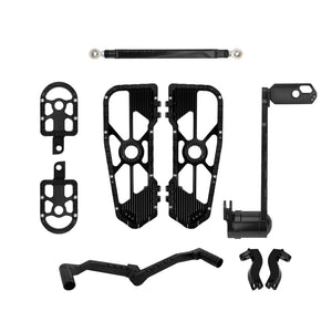 ZHPE0043 HCmotorku Rider Passenger Footboards Shifter Brake Pedal Levers Kit-Black  for Harley Softail FLSTC FLSTF FLSTN ‘86-’17 Touring Street Glide Road Glide ’14-’25