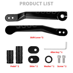 ZHPE0043 HCmotorku Rider Passenger Footboards Shifter Brake Pedal Levers Kit-Black  for Harley Softail FLSTC FLSTF FLSTN ‘86-’17 Touring Street Glide Road Glide ’14-’25