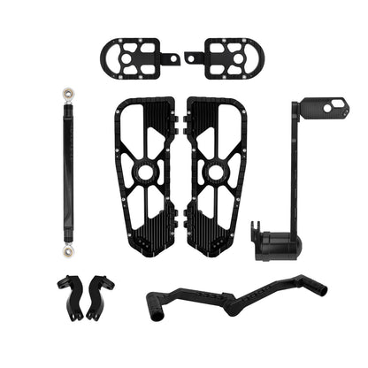 ZHPE0044 HCmotorku Black Front Rear Floorboards Brake Shifter Pedal Levers Kit for Harley Softail FLSTC FLSTF FLSTN ‘86-’17 Touring FLHR FLHT FLHX FLTR ’08-’13