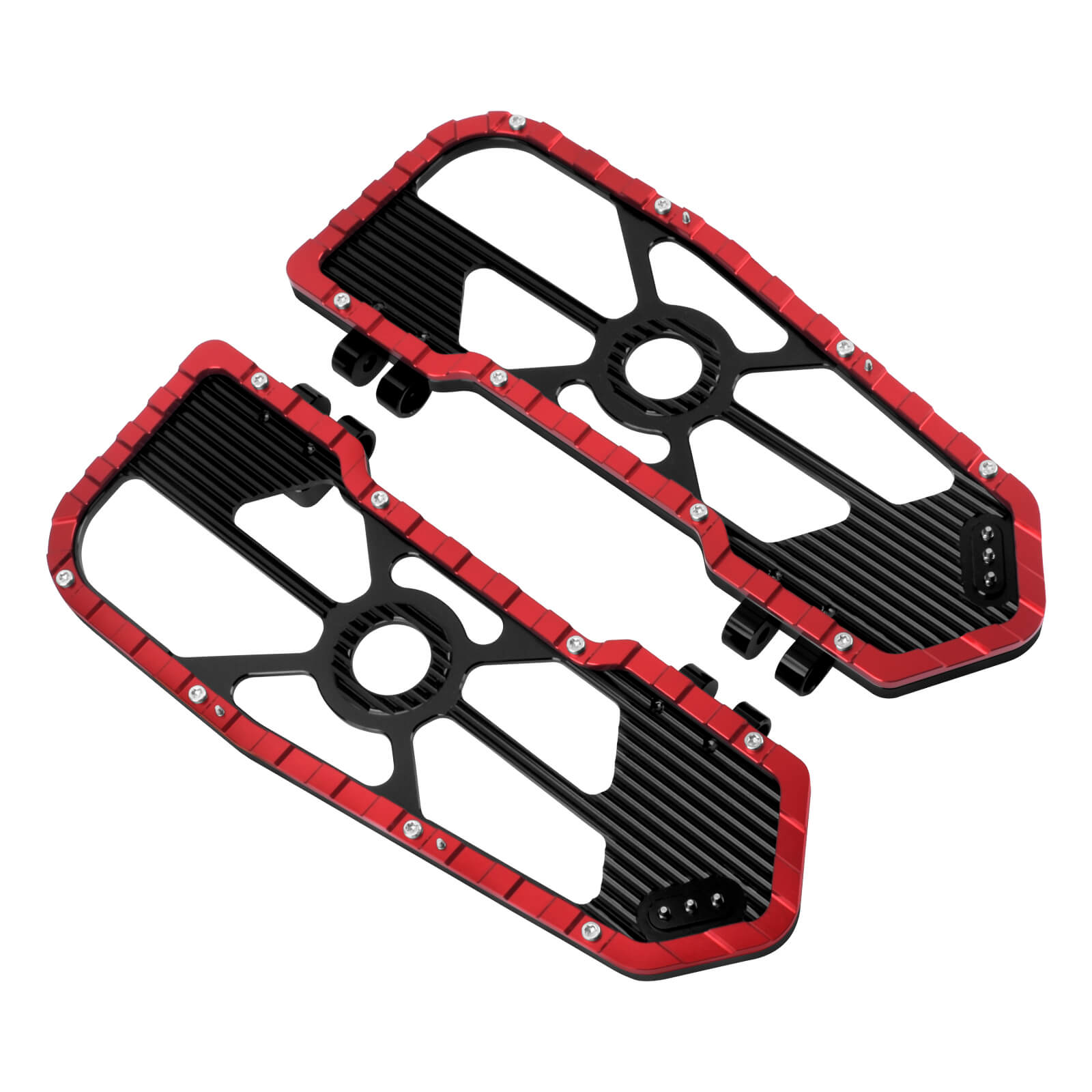 ZHPE0045 HCmotorku Red Front Rear Floorboards Brake Shifter Pedal Levers Kit for Harley Softail FLSTC FLSTF FLSTN ‘86-’17 Touring FLHR FLHT FLHX FLTR ’08-’13