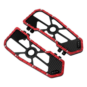 ZHPE0045 HCmotorku Red Front Rear Floorboards Brake Shifter Pedal Levers Kit for Harley Softail FLSTC FLSTF FLSTN ‘86-’17 Touring FLHR FLHT FLHX FLTR ’08-’13