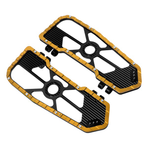 ZHPE0048 HCmotorku Rider Passenger Footboards Shifter Brake Pedal Levers Kit-Golden for Harley Softail FLSTC FLSTF FLSTN ‘86-’17 Touring Street Glide Road Glide ’14-’25
