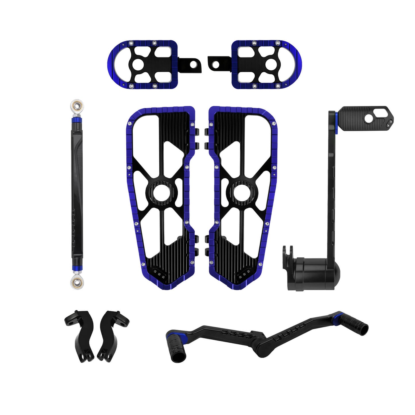ZHPE0049 HCmotorku Blue Front Rear Floorboards Brake Shifter Pedal Levers Kit for Harley Softail FLSTC FLSTF FLSTN ‘86-’17 Touring FLHR FLHT FLHX FLTR ’08-’13