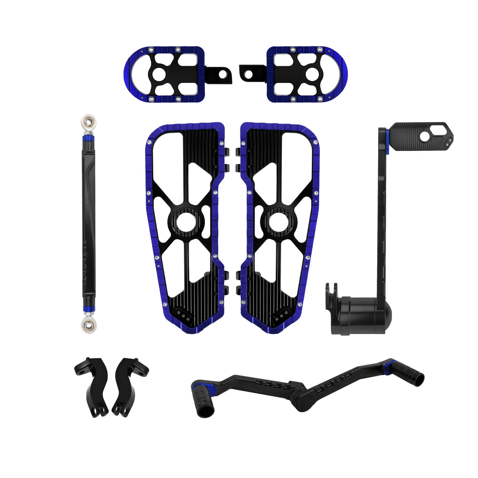 ZHPE0049 HCmotorku Blue Front Rear Floorboards Brake Shifter Pedal Levers Kit for Harley Softail FLSTC FLSTF FLSTN ‘86-’17 Touring FLHR FLHT FLHX FLTR ’08-’13