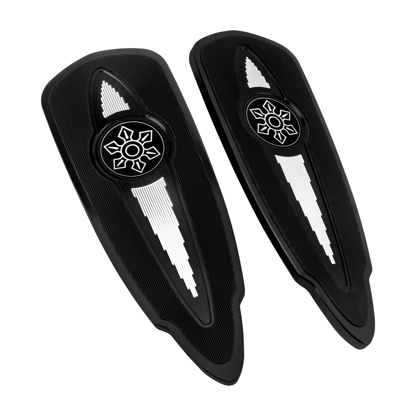 ZHPE0051 HCmotorku CNC Black Front Rear Floorboards Footboards Kit for Indian  Specific Pursuit, Challenger, Springfield, Chief, Chieftain, Roadmaster Models