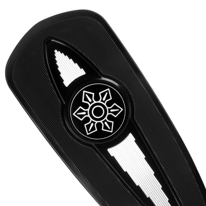 ZHPE0051 HCmotorku CNC Black Front Rear Floorboards Footboards Kit for Indian  Specific Pursuit, Challenger, Springfield, Chief, Chieftain, Roadmaster Models