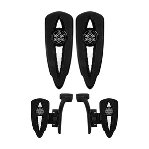 ZHPE0051 HCmotorku CNC Black Front Rear Floorboards Footboards Kit for Indian  Specific Pursuit, Challenger, Springfield, Chief, Chieftain, Roadmaster Models