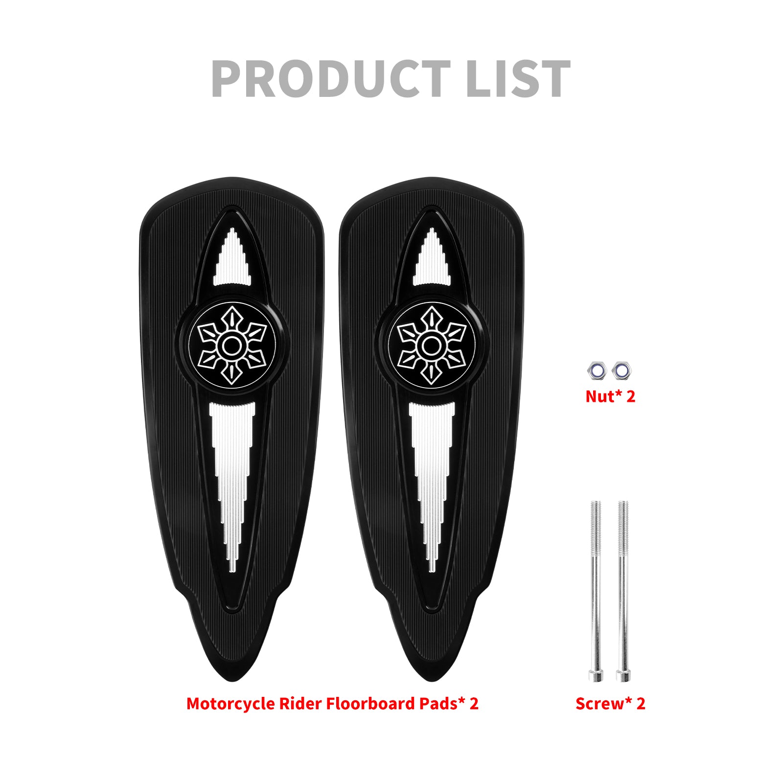 ZHPE0051 HCmotorku CNC Black Front Rear Floorboards Footboards Kit for Indian  Specific Pursuit, Challenger, Springfield, Chief, Chieftain, Roadmaster Models Product List