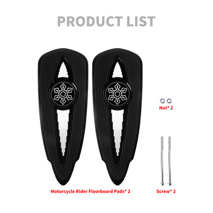 ZHPE0051 HCmotorku CNC Black Front Rear Floorboards Footboards Kit for Indian  Specific Pursuit, Challenger, Springfield, Chief, Chieftain, Roadmaster Models Product List