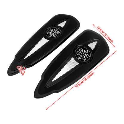 ZHPE0051 HCmotorku CNC Black Front Rear Floorboards Footboards Kit for Indian  Specific Pursuit, Challenger, Springfield, Chief, Chieftain, Roadmaster Models Size