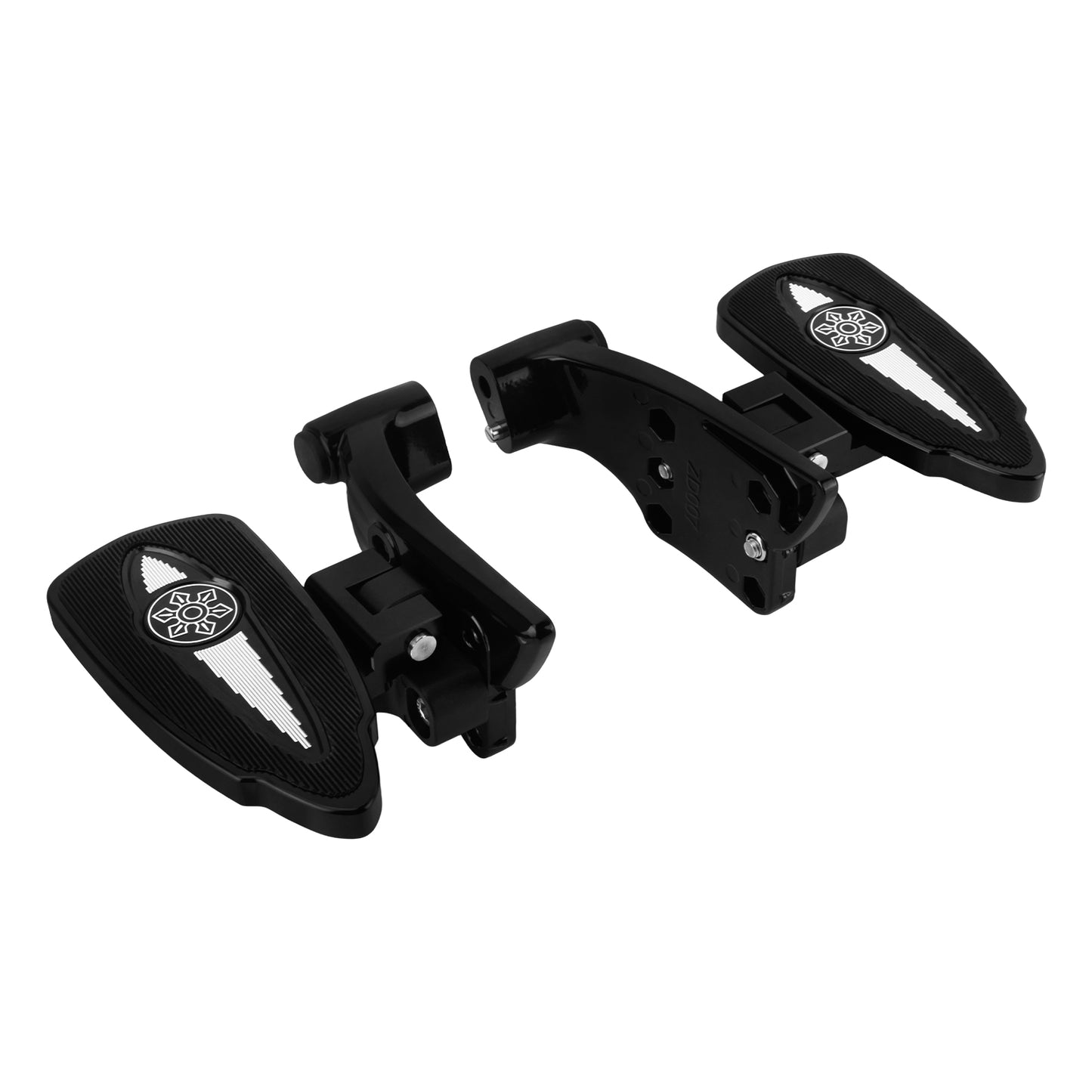 ZHPE0051 HCmotorku CNC Black Front Rear Floorboards Footboards Kit for Indian  Specific Pursuit, Challenger, Springfield, Chief, Chieftain, Roadmaster Models