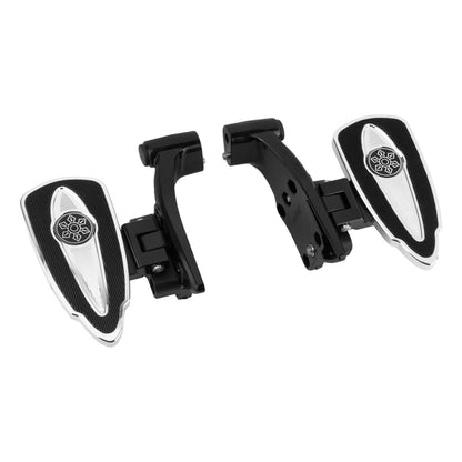 ZHPE0052 HCmotorku CNC Chrome Front Rear Floorboards Footboards Kit for Indian  Specific Pursuit, Challenger, Springfield, Chief, Chieftain, Roadmaster Models