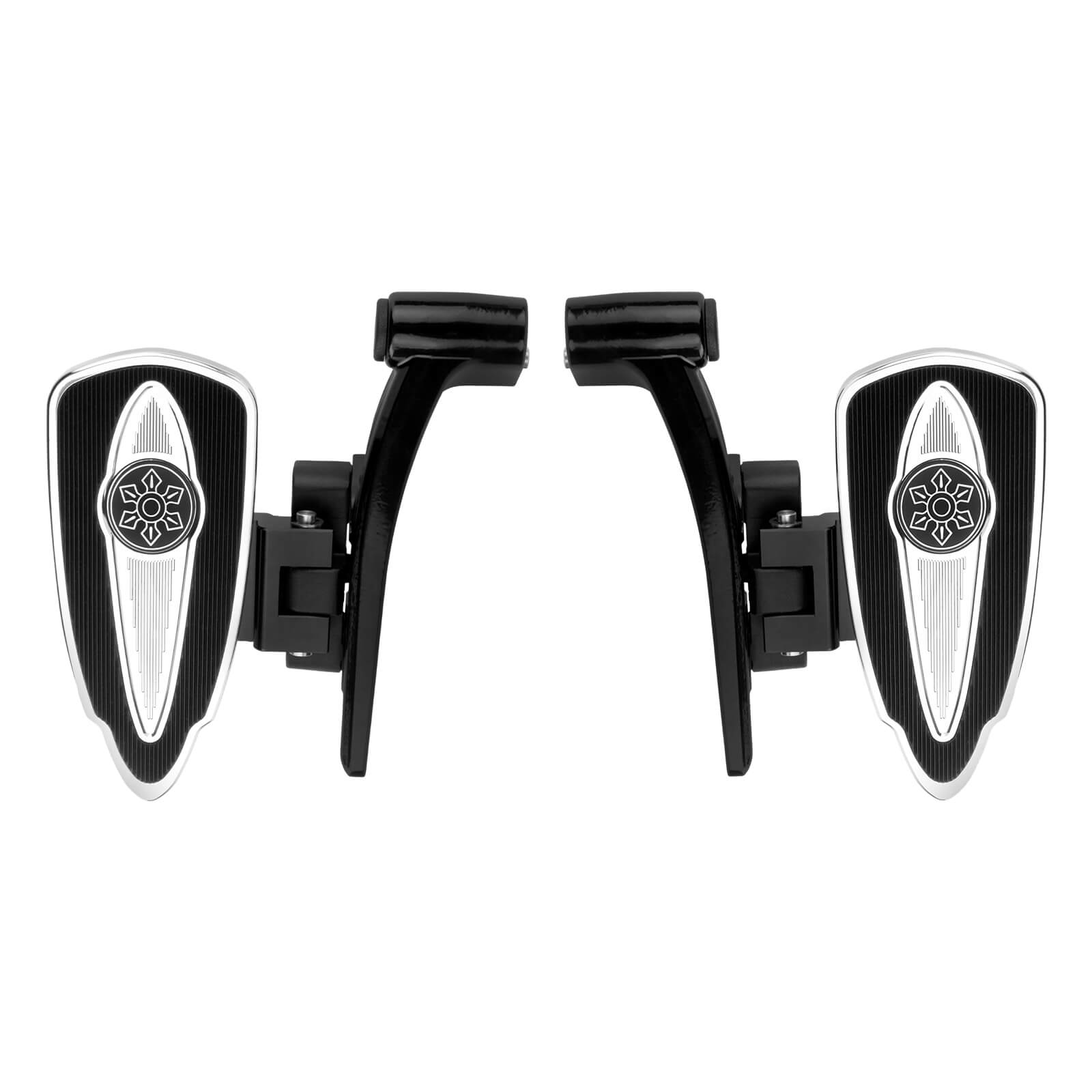 ZHPE0052 HCmotorku CNC Chrome Front Rear Floorboards Footboards Kit for Indian  Specific Pursuit, Challenger, Springfield, Chief, Chieftain, Roadmaster Models