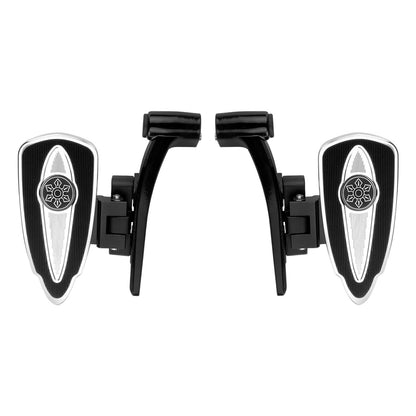 ZHPE0052 HCmotorku CNC Chrome Front Rear Floorboards Footboards Kit for Indian  Specific Pursuit, Challenger, Springfield, Chief, Chieftain, Roadmaster Models