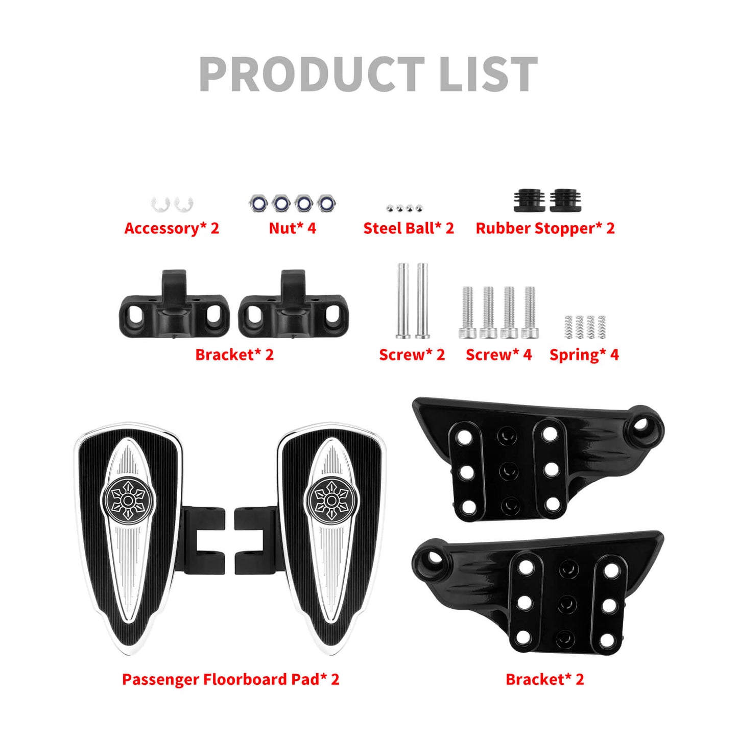 ZHPE0052 HCmotorku CNC Chrome Front Rear Floorboards Footboards Kit for Indian  Specific Pursuit, Challenger, Springfield, Chief, Chieftain, Roadmaster Models Product List