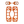 ZHPE0060 HCmotorku Foot Pegs Floorboards Set Offroad Chopper Bobber Style Orange For Harley