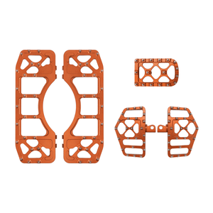 ZHPE0061 HCmotorku Floorboards Brake Pedal Cover Kit Orange For Harley Touring Softail