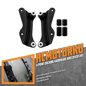 ZHTH0001-JG HCmotorku BlackDocking Hardware Mounting Bracket & Cover Kit For Harley Touring ‘14-Up