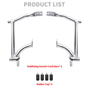 ZHTJ0002 hcmotorku Chrome Saddlebag Guard Crash Bars For Harley road glide - product list