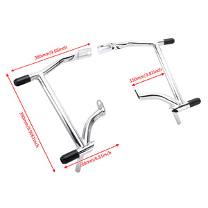ZHTJ0002 hcmotorku Chrome Saddlebag Guard Crash Bars For Harley road glide - size