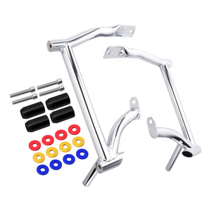 ZHTJ0003-HCmotorku Chrome Rear Saddlebag Guard Drop Protectors For Harley Touring ‘09-Up