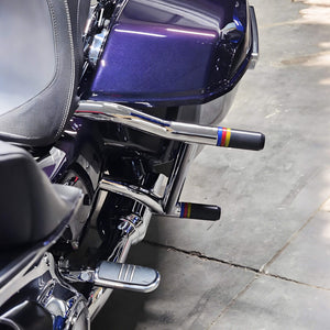 ZHTJ0003-HCmotorku Chrome Rear Saddlebag Guard Drop Protectors For Harley Touring ‘09-Up