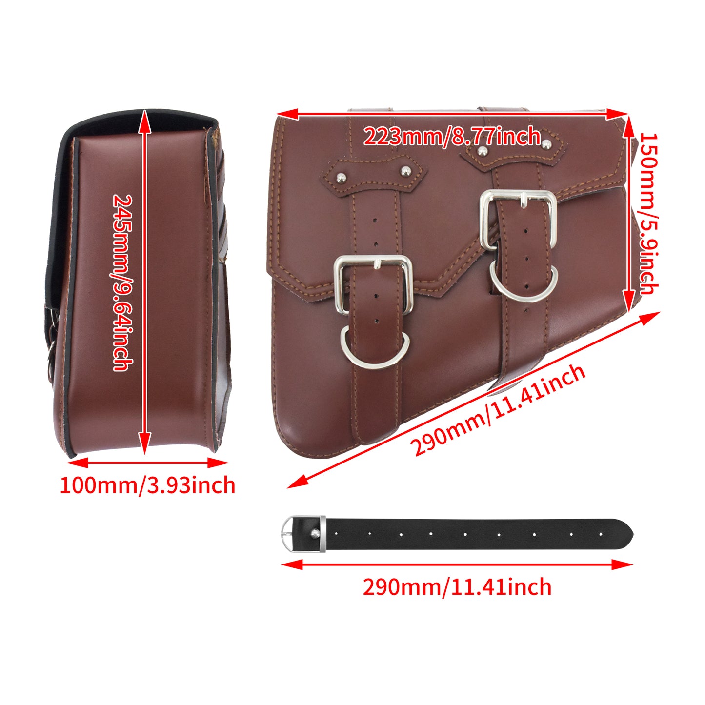 PU Leather Saddlebag Luggage Bag Swingarm Bag Tool Bags Fit For Harley Sportster | HCmotorku