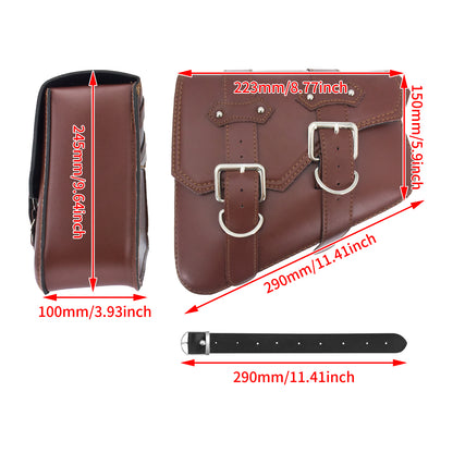 PU Leather Saddlebag Luggage Bag Swingarm Bag Tool Bags Fit For Harley Sportster | HCmotorku