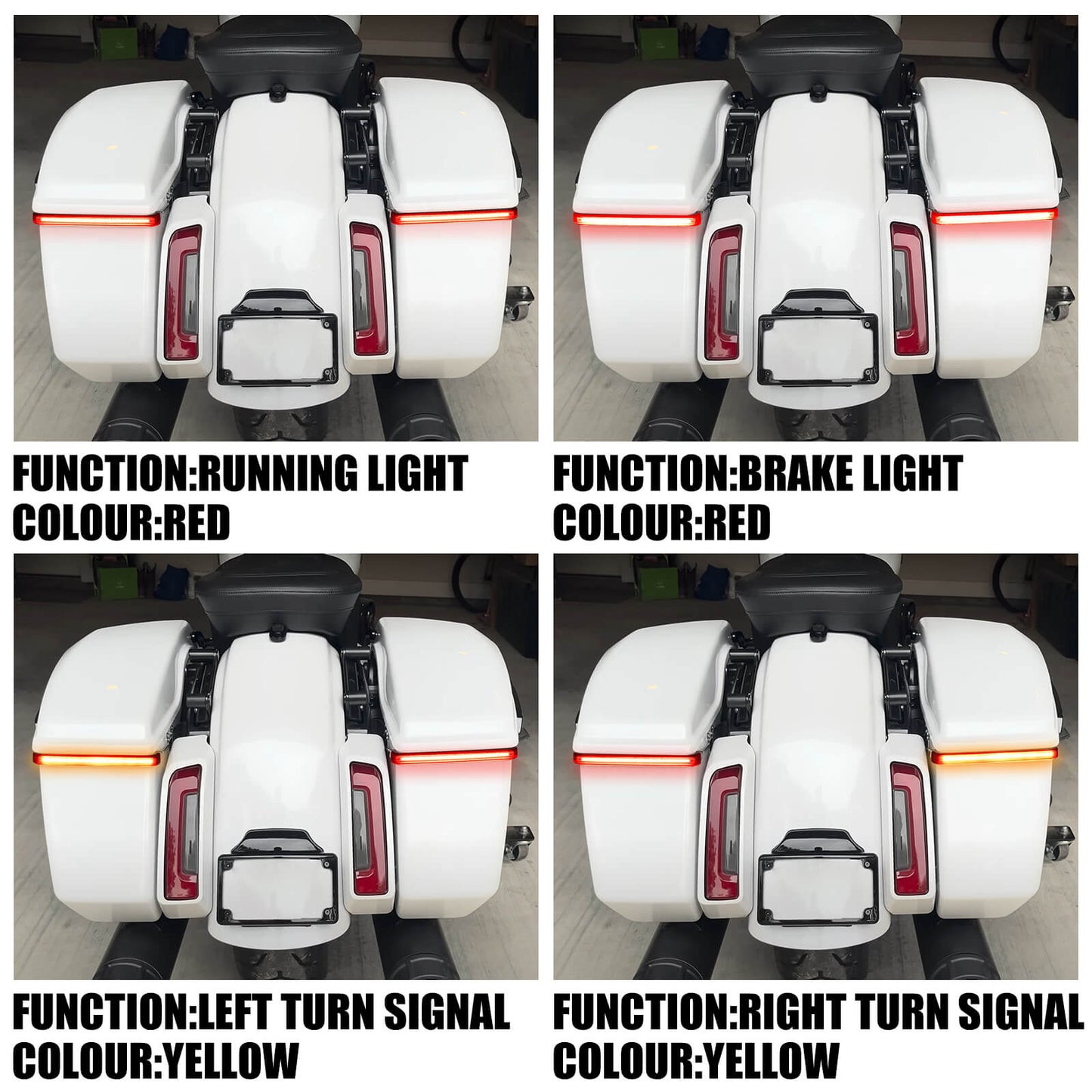 LED Flowing Brake Turn Signal Saddlebag Light For Harley Touring CVO Street Glide Road Glide ST 2023-UP | HCmotorku