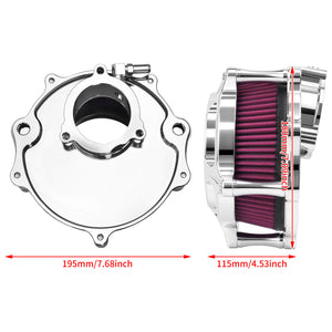 Billet Aluminum Air Cleaner w/Red Filter for Harley Touring '23-'26 | HCmotorku