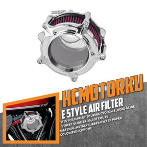 Billet Aluminum Air Cleaner w/Red Filter for Harley Touring '23-'26 | HCmotorku