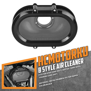 Oval-Profile Air Cleaner Kit for Harley Touring 2000-2007 | HCmotorku